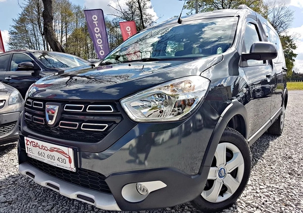 Dacia Dokker cena 57900 przebieg: 56000, rok produkcji 2020 z Międzyrzecz małe 667